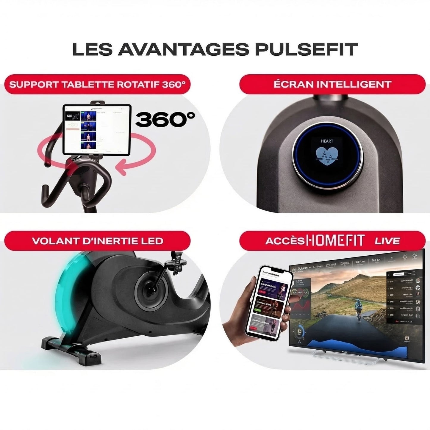Vélo d'appartement PulseFit