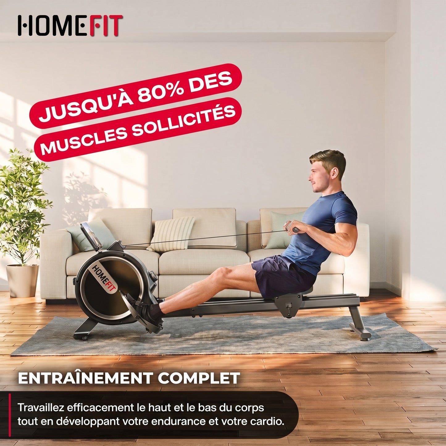 Rameur HomeFit Rower Pro